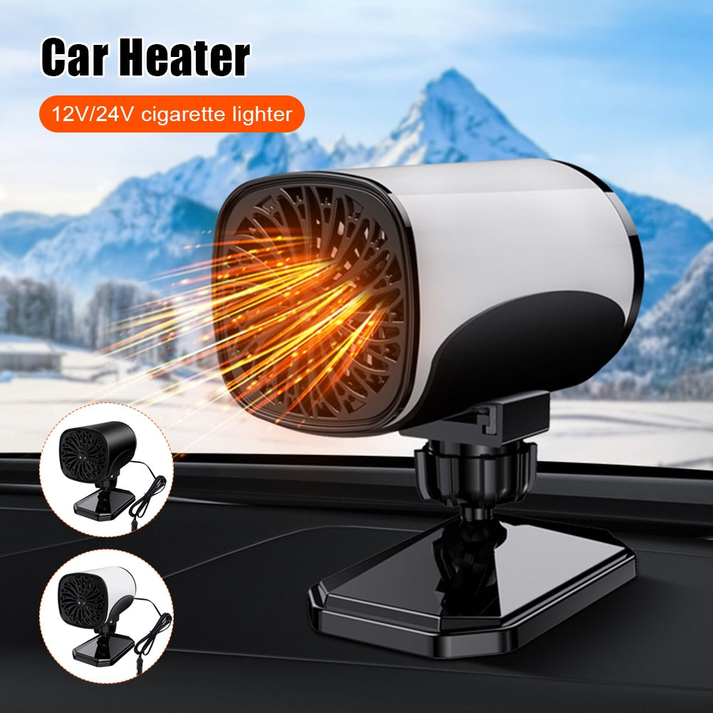 12V 150W 2 in 1 Car Defroster for Car Windshield - 360 ° Rotating Portable  Car Fan with Suction Cup and Charging Cable 