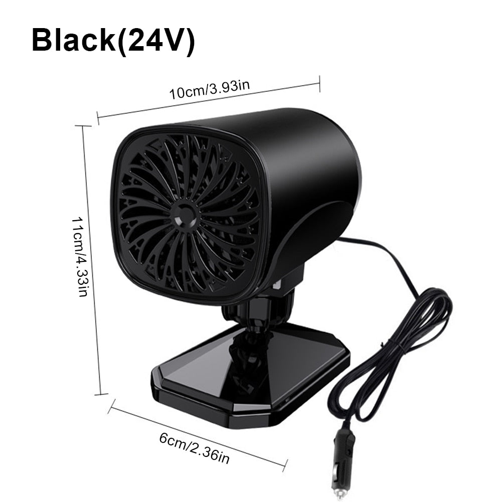  Car Defroster,12v 200w Portable Car Heater, 2 In 1 Ceramic  Heating Cooling Heater Fan Defroster, 360 Degree Rotary Base Universal Car  Fan Windshield Defroster : Automotive